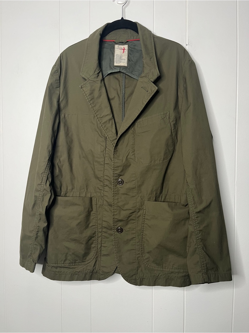 Relwen Flyweight Flex Blazer Olive Green Size M Casual Cotton Jacket